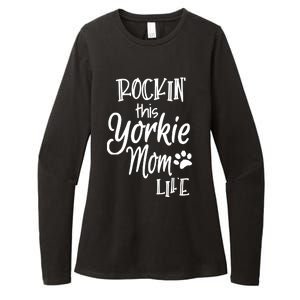 Yorkie Dog Owner Gifts Rockin This Life Yorkie Mom Womens CVC Long Sleeve Shirt