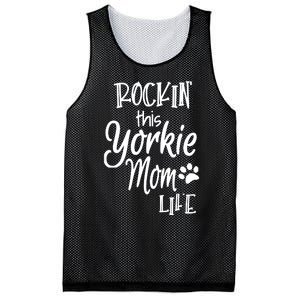 Yorkie Dog Owner Gifts Rockin This Life Yorkie Mom Mesh Reversible Basketball Jersey Tank