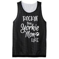 Yorkie Dog Owner Gifts Rockin This Life Yorkie Mom Mesh Reversible Basketball Jersey Tank