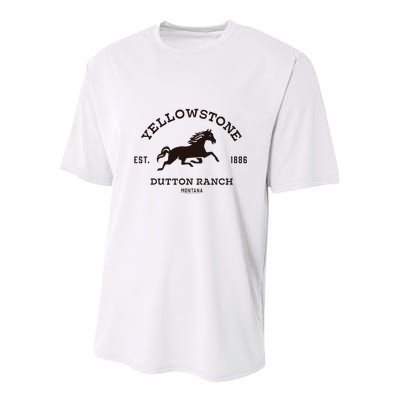 Yellowstone D.U.T.T.O.N Ranch With Horse Youth Performance Sprint T-Shirt