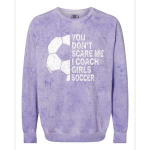 You Dont Scare Me I Coach Soccer Funny Soccer Coach Colorblast Crewneck Sweatshirt