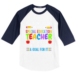 You Don't Scare Me I'm A Special Education Teacher Funny Gift Baseball Sleeve Shirt