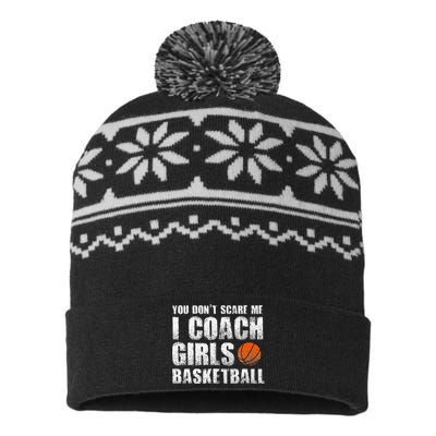 You Don't Scare Me I Coach Girls Basketball Coaches USA-Made Snowflake Beanie