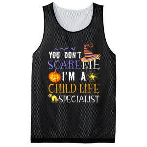 You DonT Scare Child Life Specialist Halloween Saying Fun Mesh Reversible Basketball Jersey Tank