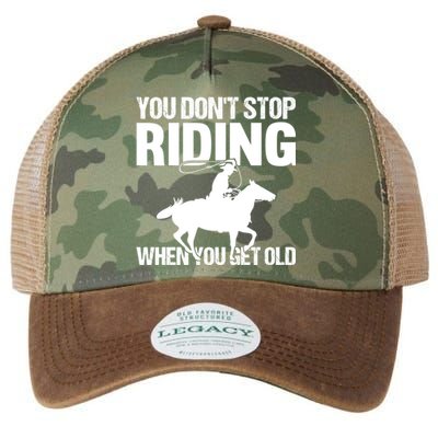 You Don't Stop Riding When You Get Old Horseback Riding Gift Legacy Tie Dye Trucker Hat