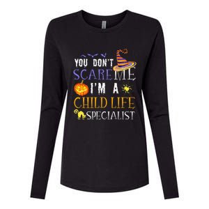 You DonT Scare Child Life Specialist Halloween Saying Fun Womens Cotton Relaxed Long Sleeve T-Shirt