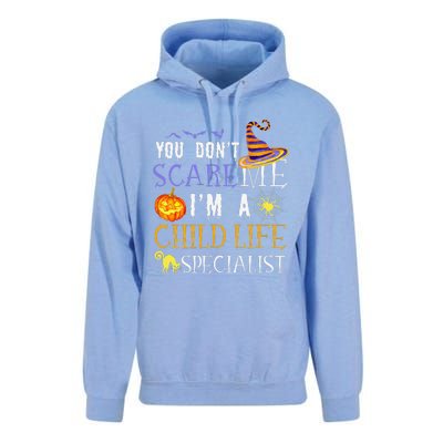 You DonT Scare Child Life Specialist Halloween Saying Fun Unisex Surf Hoodie