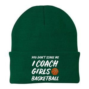 You Don't Scare Me I Coach Basketball Coaching Gift Knit Cap Winter Beanie