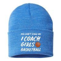 You Don't Scare Me I Coach Basketball Coaching Gift Sustainable Knit Beanie