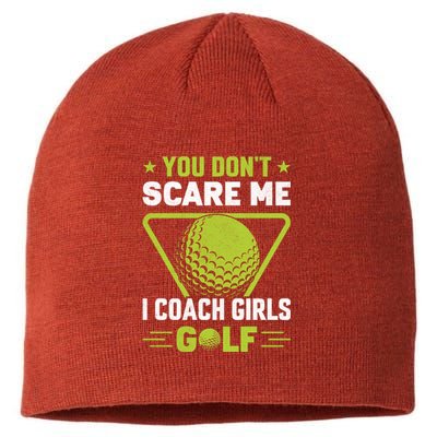 You Don't Scare Me I Coach Girls Golf Funny Golf Coach Golf Lover Girl Golf Sustainable Beanie