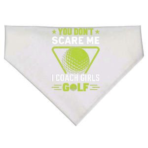 You Don't Scare Me I Coach Girls Golf Funny Golf Coach Golf Lover Girl Golf USA-Made Doggie Bandana