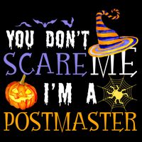 You Don't Scare Me I'm A Postmaster Halloween Matching Funny Gift Flat Bill Trucker Hat