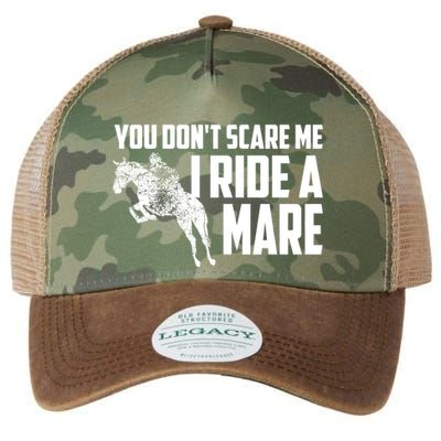 You DonT Scare Me I Ride A Mare Horse Lovers Gift Legacy Tie Dye Trucker Hat