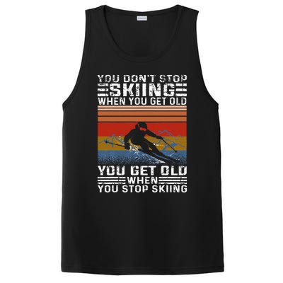 You Don't Stop Skiing When You Get Old Funny Skiing  PosiCharge Competitor Tank