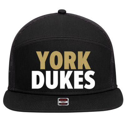 York Dukes School Spirit 7 Panel Mesh Trucker Snapback Hat