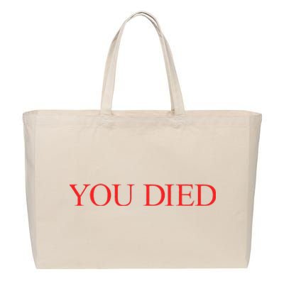 You Died Souls Ring Bourne Rpg Video Game Cotton Canvas Jumbo Tote