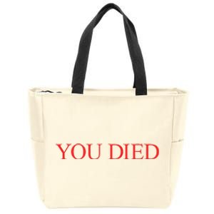 You Died Souls Ring Bourne Rpg Video Game Zip Tote Bag