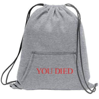 You Died Souls Ring Bourne Rpg Video Game Sweatshirt Cinch Pack Bag