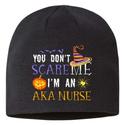 You DonT Scare Aka Nurse Halloween Saying Fun Sustainable Beanie