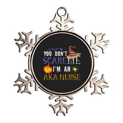 You DonT Scare Aka Nurse Halloween Saying Fun Metallic Star Ornament