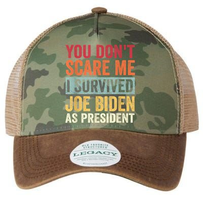 You Dont Scare Me I Survived Joe Biden As President Legacy Tie Dye Trucker Hat