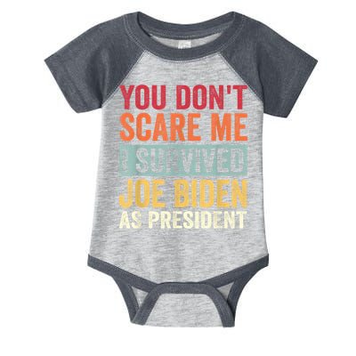 You Dont Scare Me I Survived Joe Biden As President Infant Baby Jersey Bodysuit