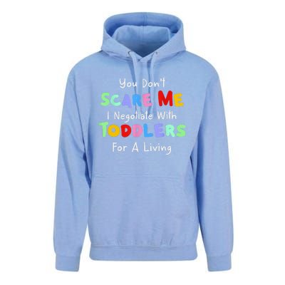 You Dont Scare Me I Negotiate With Toddlers For A Living Unisex Surf Hoodie