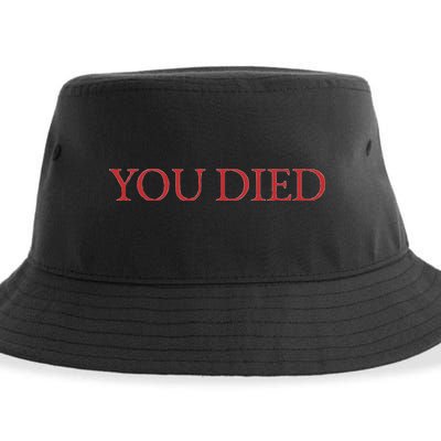 You Died Souls Video Game Sustainable Bucket Hat