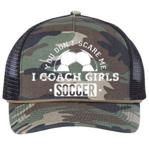 You Dont Scare Me I Coach Girl Soccer Retro Rope Trucker Hat Cap