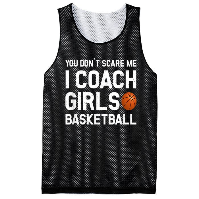 You Don't Scare Me I Coach Girls Basketball Shirt Sport Gift Mesh Reversible Basketball Jersey Tank