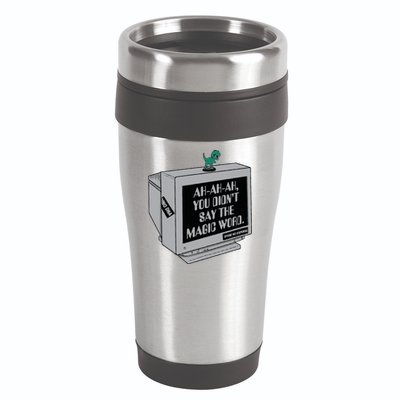 You Didn't Say The Magic Word T Rex 16oz Travel Tumbler