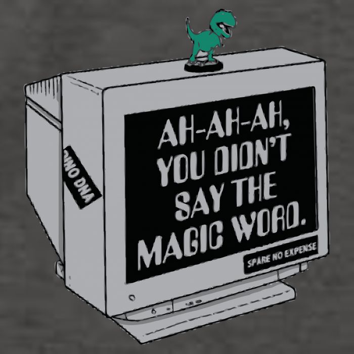 You Didn't Say The Magic Word T Rex Vector Backpack