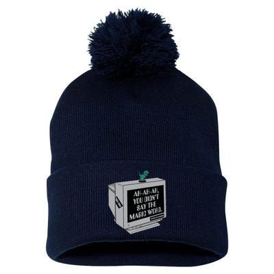 You Didn't Say The Magic Word T Rex Pom Pom 12in Knit Beanie