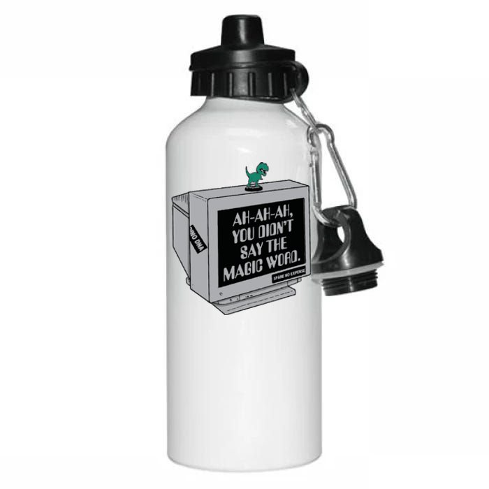 You Didn't Say The Magic Word T Rex Aluminum Water Bottle 