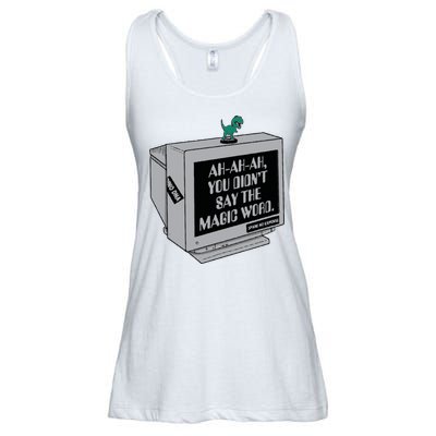 You Didn't Say The Magic Word T Rex Ladies Essential Flowy Tank