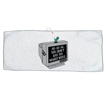 You Didn't Say The Magic Word T Rex Large Microfiber Waffle Golf Towel