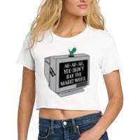 You Didn't Say The Magic Word T Rex Women's Crop Top Tee