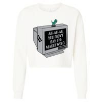 You Didn't Say The Magic Word T Rex Cropped Pullover Crew