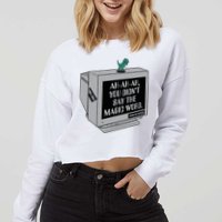 You Didn't Say The Magic Word T Rex Cropped Pullover Crew