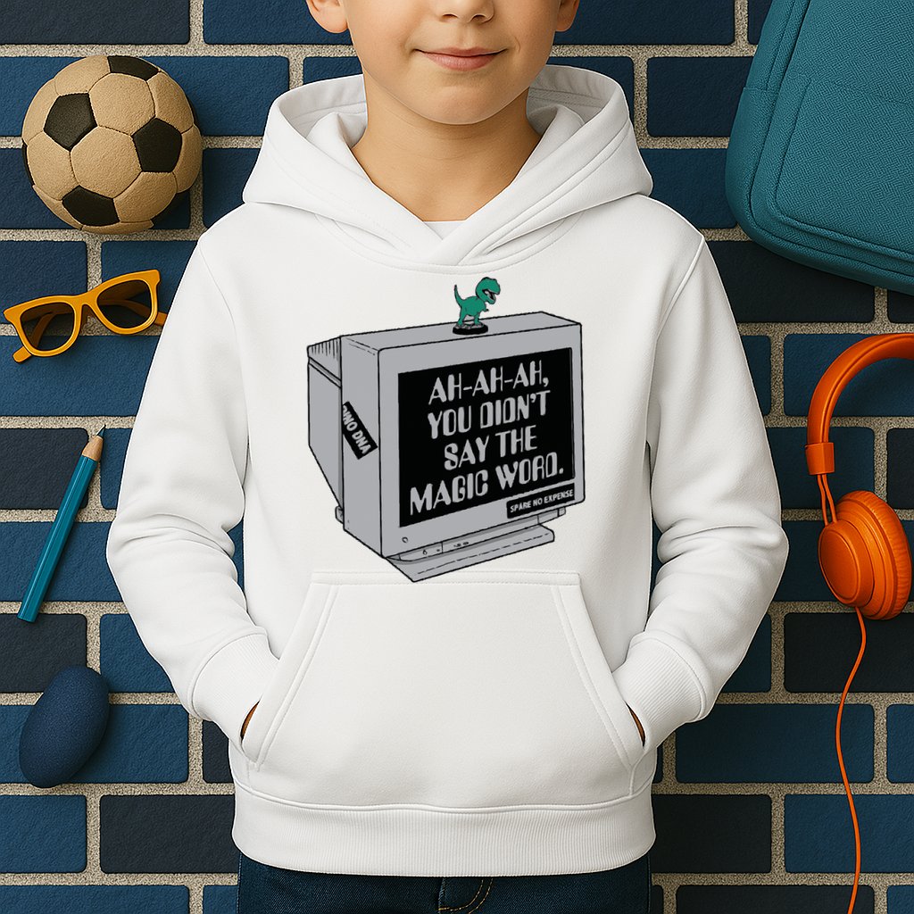 You Didn't Say The Magic Word T Rex Kids Hoodie