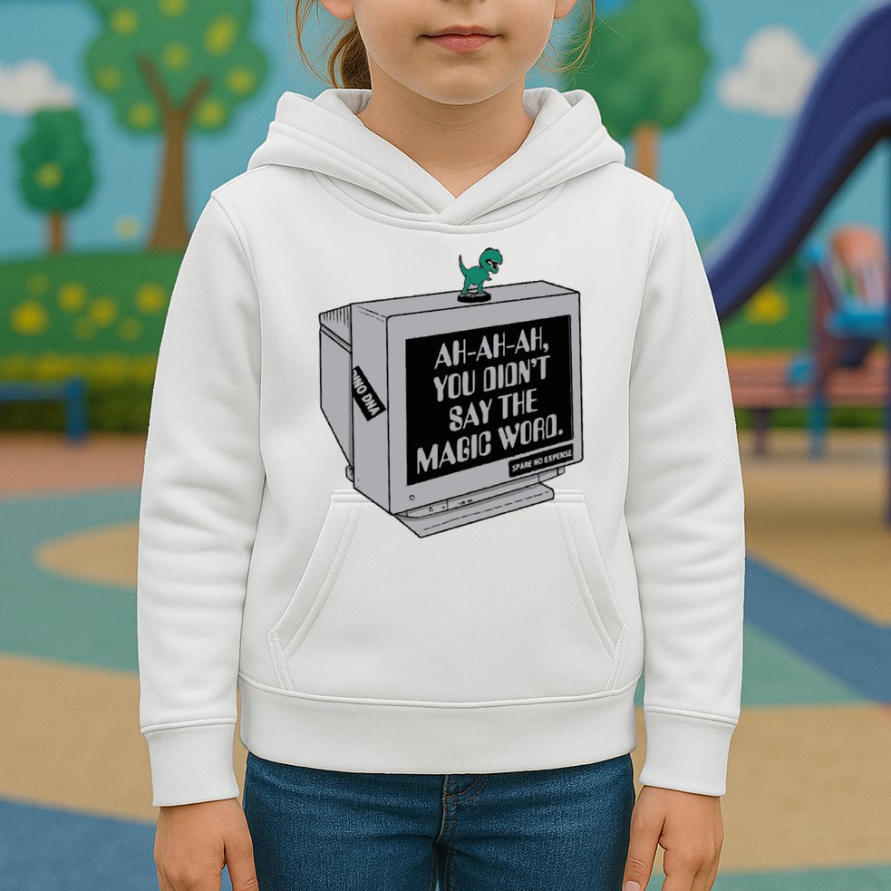 You Didn't Say The Magic Word T Rex Kids Hoodie