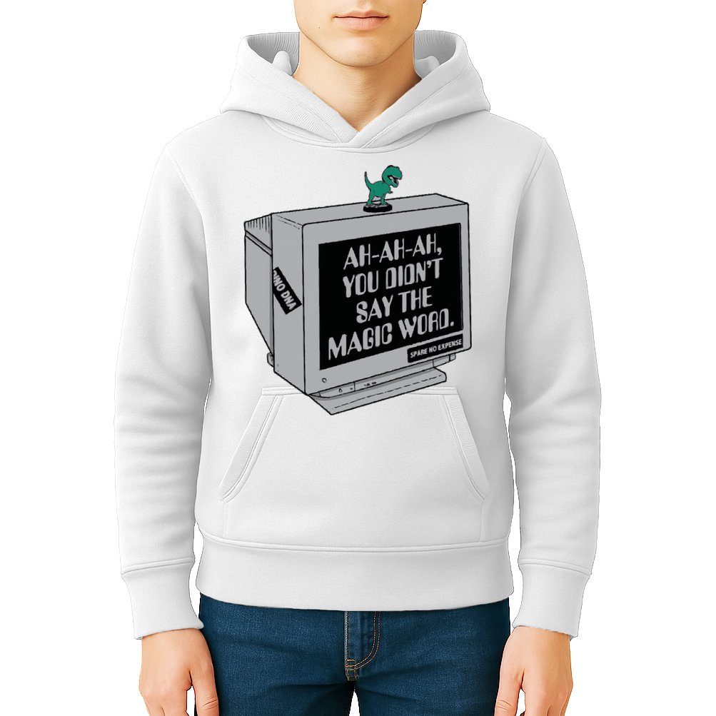 You Didn't Say The Magic Word T Rex Kids Hoodie