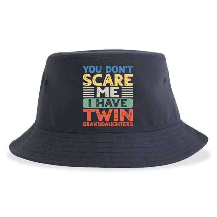 You Dont Scare Me I Have Twin Granddaughters Grandma Grandpa Sustainable Bucket Hat