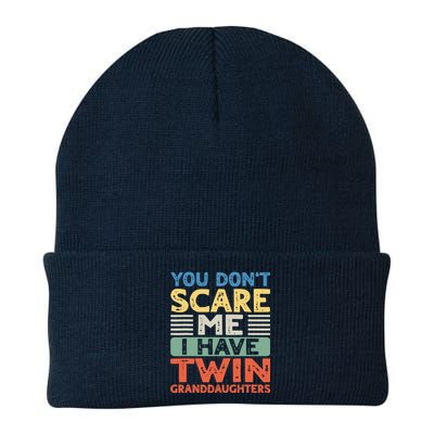 You Dont Scare Me I Have Twin Granddaughters Grandma Grandpa Knit Cap Winter Beanie