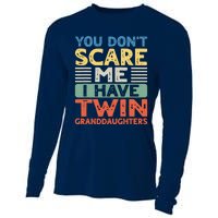 You Dont Scare Me I Have Twin Granddaughters Grandma Grandpa Cooling Performance Long Sleeve Crew