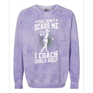 You DonT Scare Me I Coach Golf Coach Coaches Funny Gift Meaningful Gift Colorblast Crewneck Sweatshirt