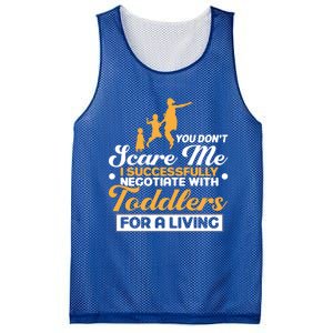 You Don't Scare Me I Negotiate With Sitter Gift Mesh Reversible Basketball Jersey Tank