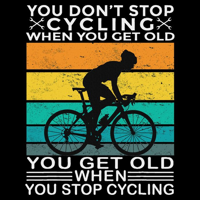 You DonT Stop Cycling When You Get Old Bike Riding Vintage Apron