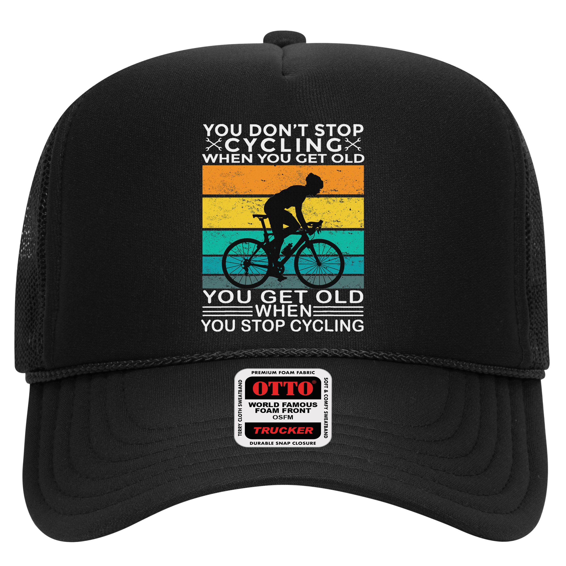 You DonT Stop Cycling When You Get Old Bike Riding Vintage Hat