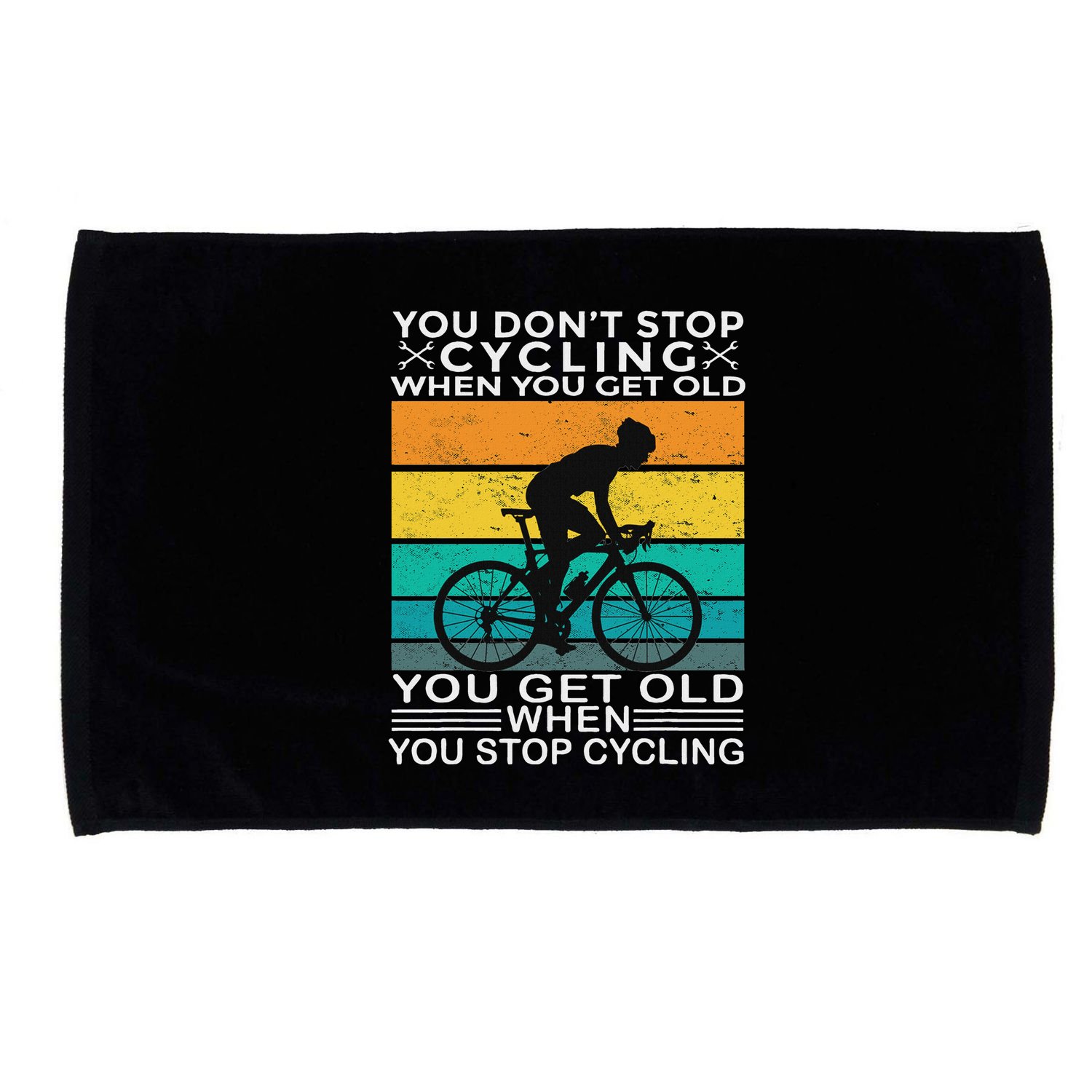 You DonT Stop Cycling When You Get Old Bike Riding Vintage Microfiber Hand Towel